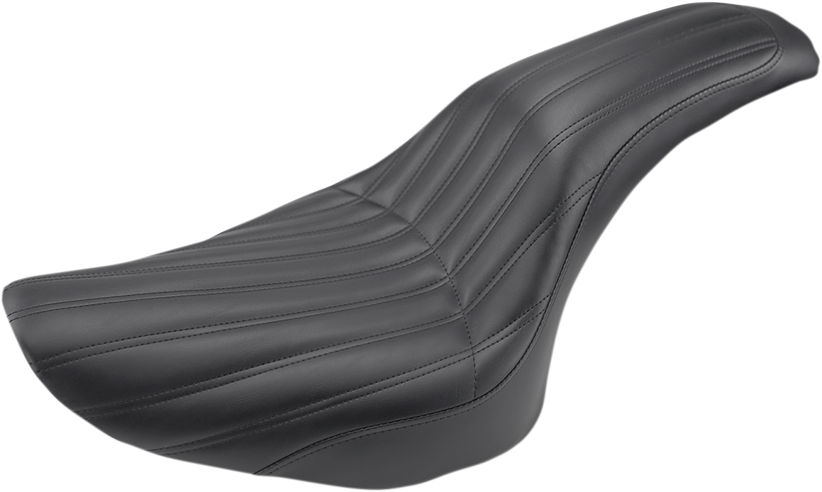 SADDLEMEN Knuckle 2-Up Seat - Ribbed - Black 806-12-047K — image 1