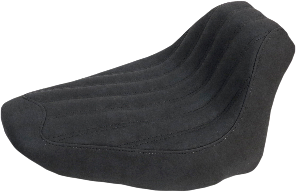 SADDLEMEN Knuckle Solo Seat - Ribbed - Black - FLST '06-'17 806-15-0023 — image 1
