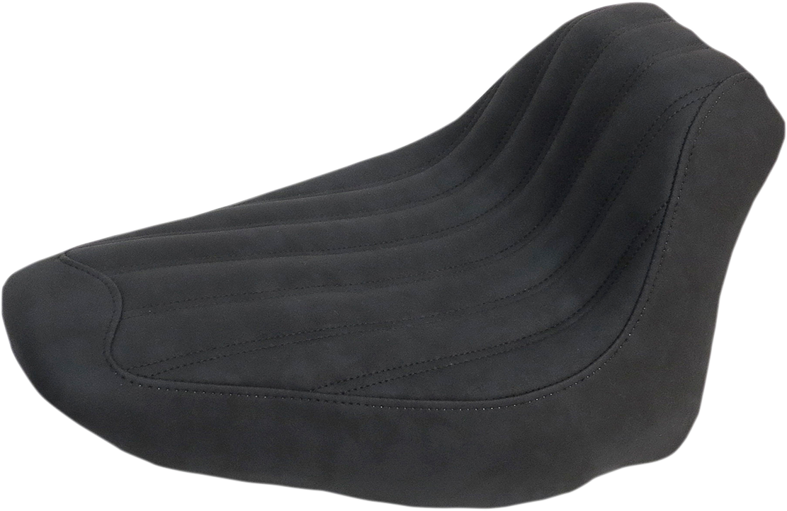 SADDLEMEN Knuckle Solo Seat - Ribbed - Black - FLST '06-'17 806-15-0023 — image 1