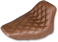 SADDLEMEN Renegade™ Solo Seat - Lattice Stitched - Brown - FLST '06-'17 806-15-002BLS — image 1