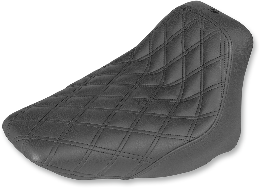 SADDLEMEN Renegade™ Solo Seat - Lattice Stitched - Black - FLST '06-'17 806-15-002LS — image 1