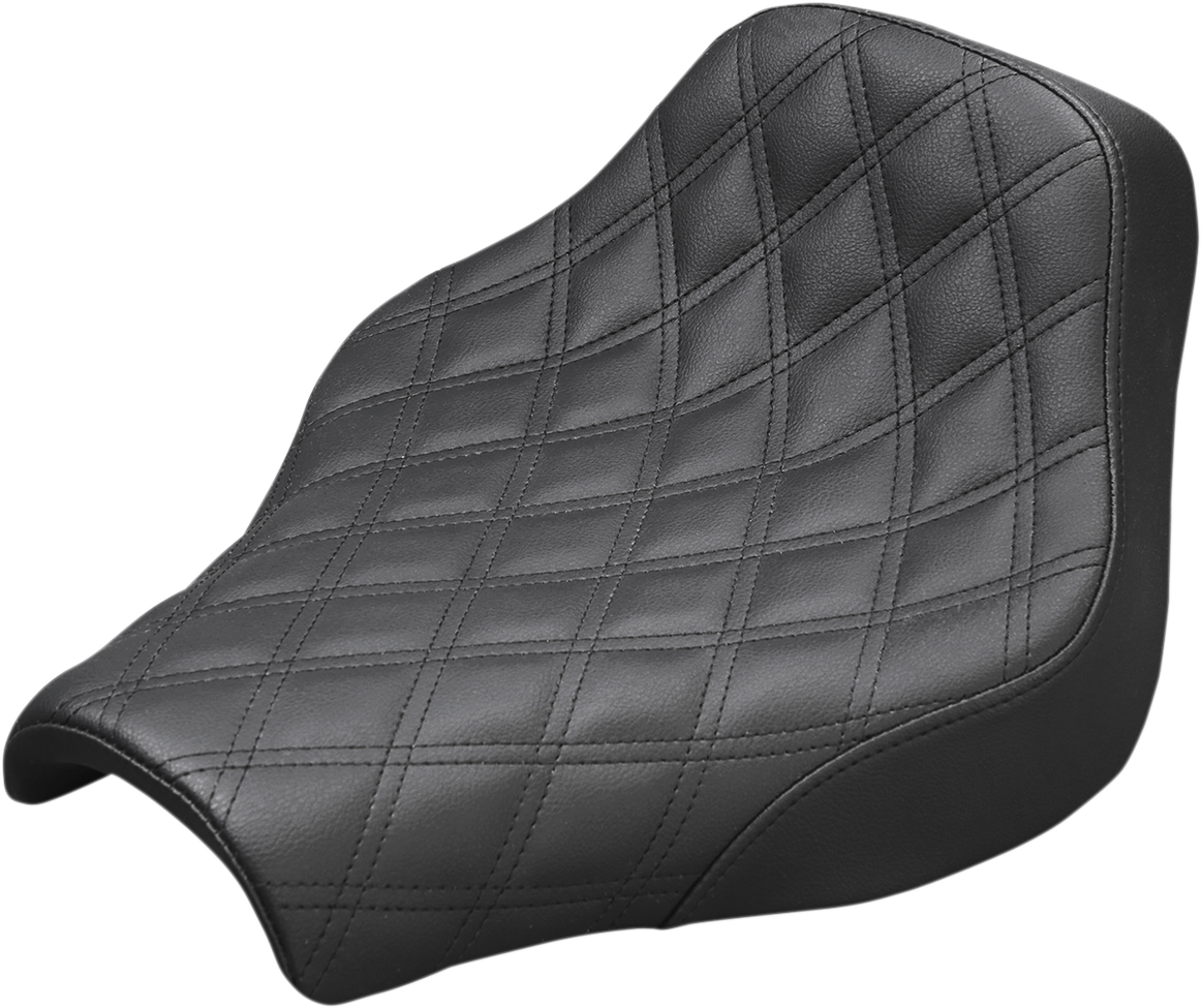 SADDLEMEN Renegade™ Solo Seat - Lattice Stitched - Black - FLST '06-'17 806-15-002LS — image 2