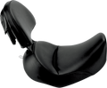 SADDLEMEN Heels Down Solo Seat - With Backrest - Plain - Black - FLSTC 806-15-0041 — image 1