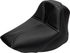SADDLEMEN Dominator Solo Seat - w/o Backrest - Black w/ Gray Stitching - FLSTC/N '06-'17 806-15-0042 — image 1