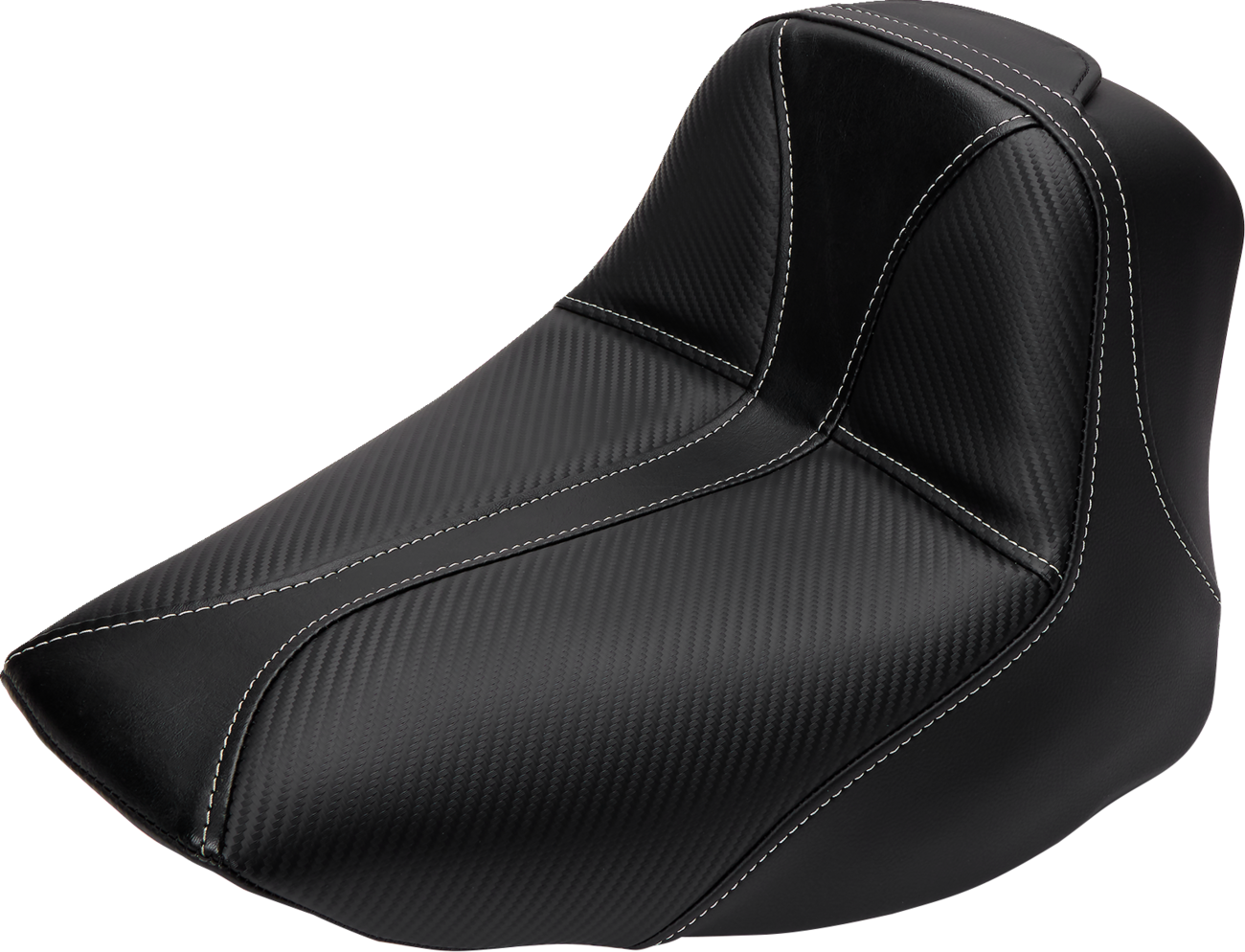 SADDLEMEN Dominator Solo Seat - w/o Backrest - Black w/ Gray Stitching - FLSTC/N '06-'17 806-15-0042 — image 1