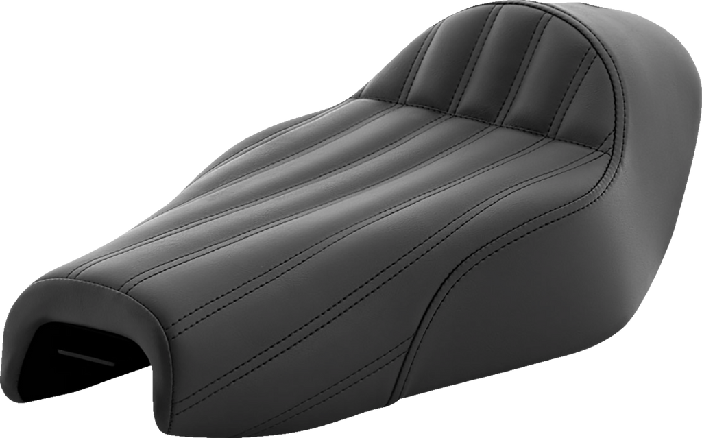 SADDLEMEN Knuckle Solo Seat - Ribbed - Black - XL '04-'20 807-03-0023 — image 1