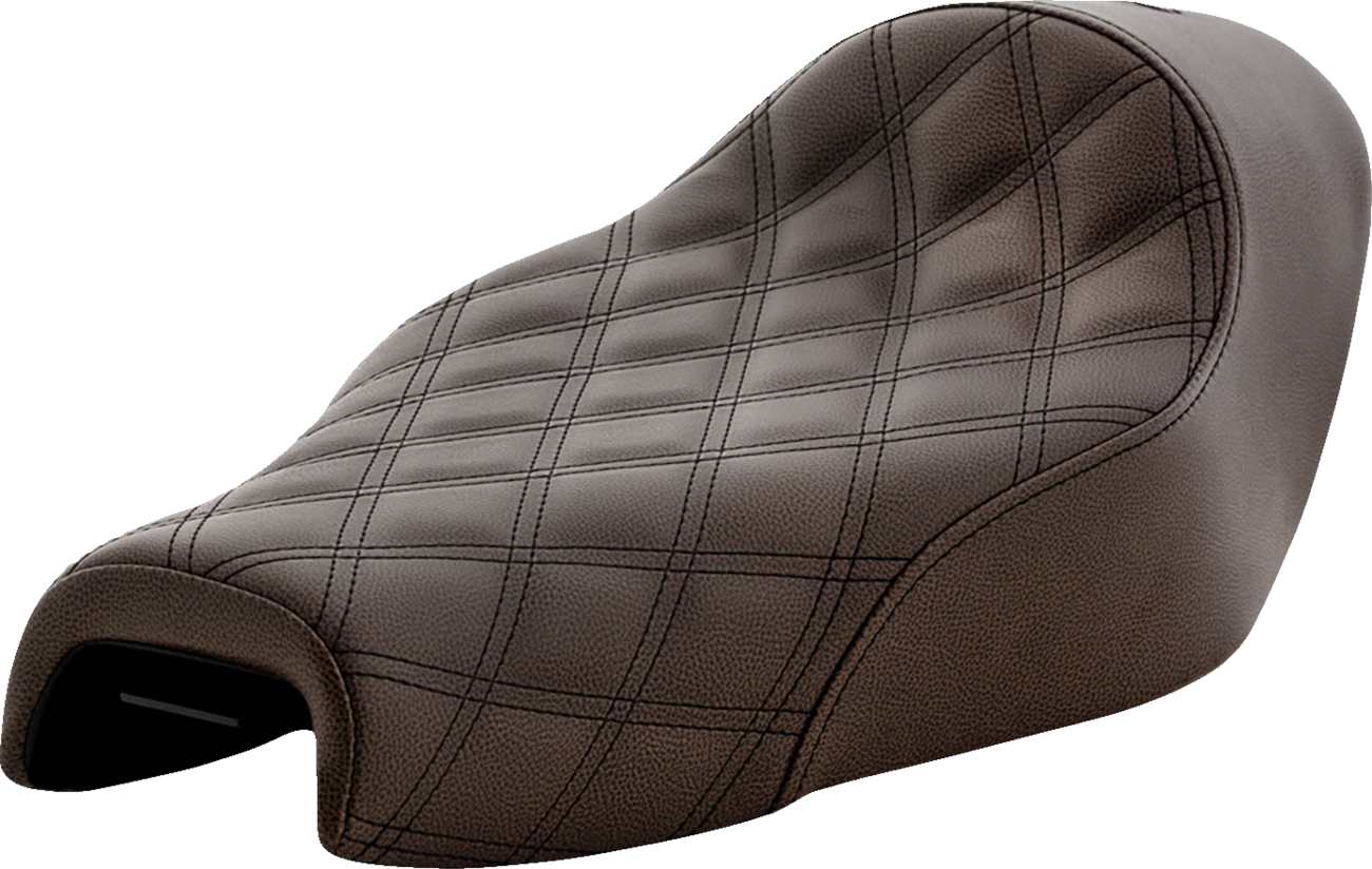SADDLEMEN Renegade™ Solo Seat - Lattice Stitched - Brown - XL '04-'20 807-03-002BLS — image 1