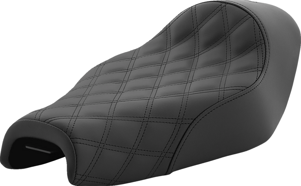 SADDLEMEN Renegade™ Solo Seat - Lattice Stitched - Black - XL '04-'20 807-03-002LS — image 1