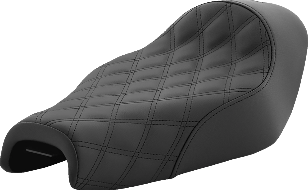 SADDLEMEN Renegade™ Solo Seat - Lattice Stitched - Black - XL '04-'20 807-03-002LS — image 1