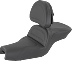 SADDLEMEN Seat - Explorer™ - With Backrest - Stitched - Black - XL '04-'20 807-03-030 — image 1