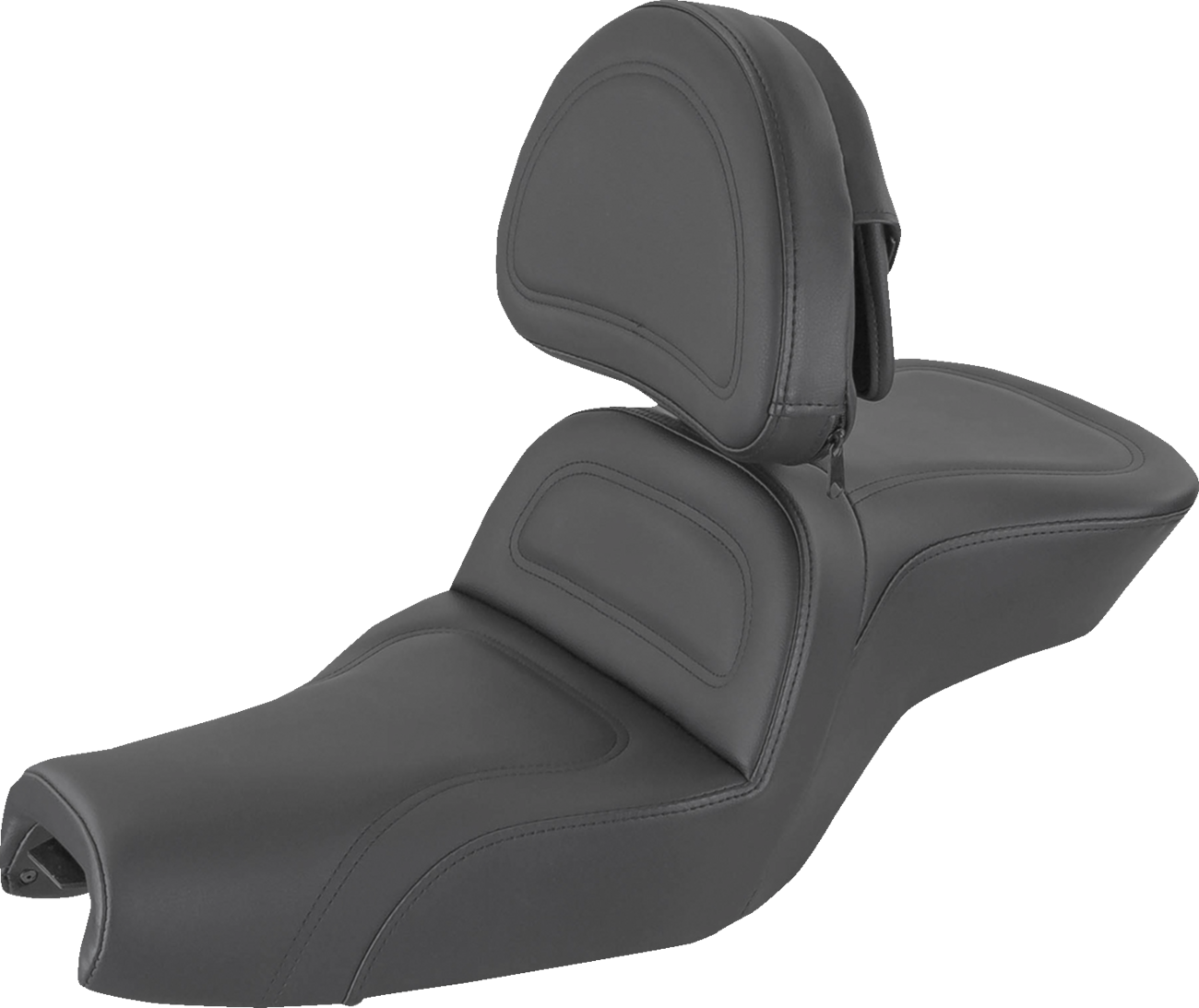 SADDLEMEN Seat - Explorer™ - With Backrest - Stitched - Black - XL '04-'20 807-03-030 — image 1