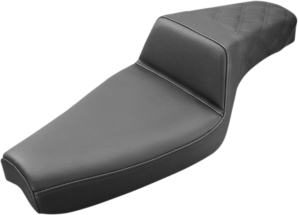 SADDLEMEN Step-Up Seat - Rear Lattice Stitch - Black - XL 807-03-173 — image 1