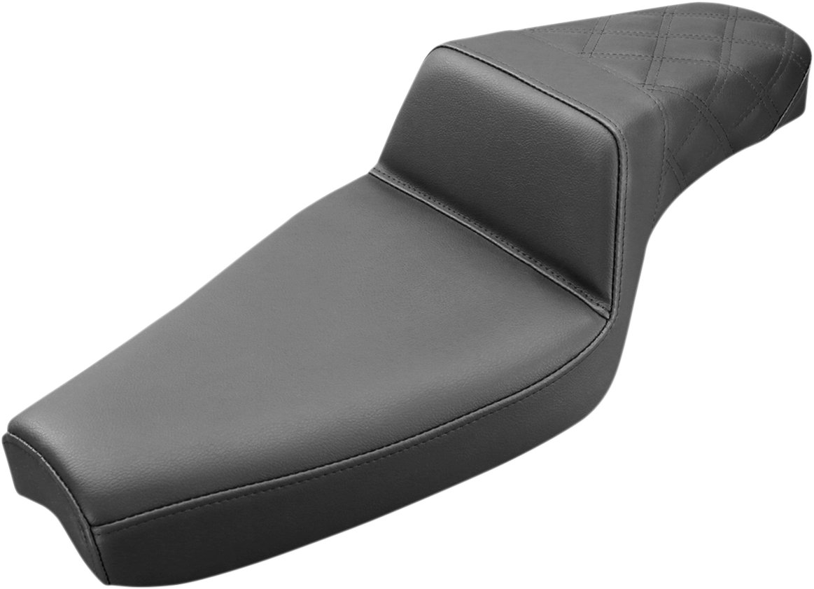 SADDLEMEN Step-Up Seat - Rear Lattice Stitch - Black - XL 807-03-173 — image 1