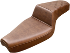 SADDLEMEN Step-Up Seat - Rear Lattice Stitch - Brown - XL 807-03-173BR — image 1