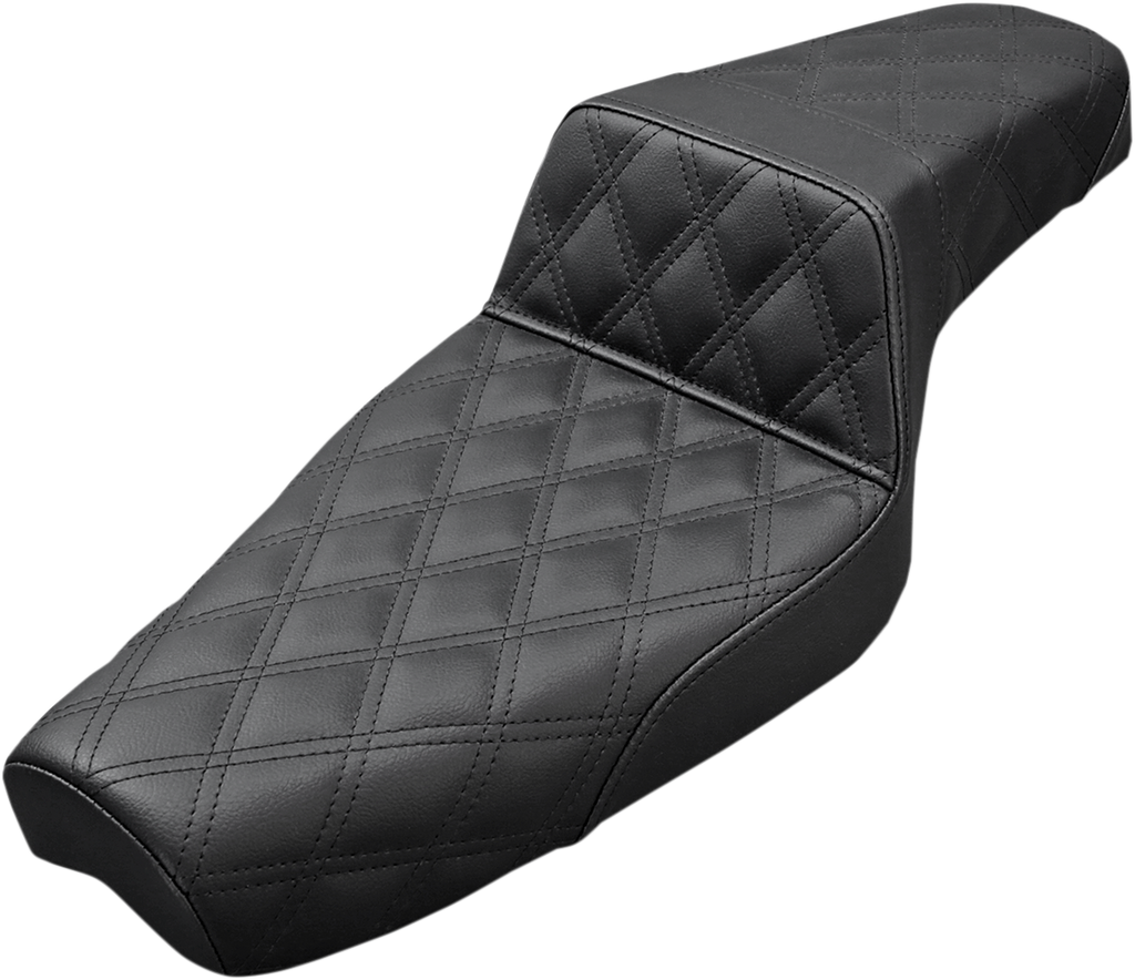 SADDLEMEN Step-Up Seat - Full Lattice Stitch - Black - XL 807-03-175 — image 1