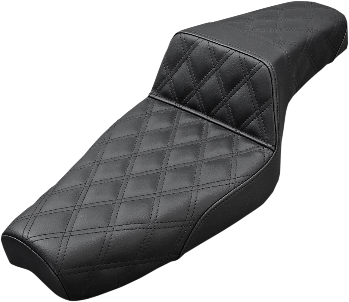 SADDLEMEN Step-Up Seat - Full Lattice Stitch - Black - XL 807-03-175 — image 1