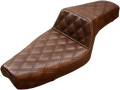 SADDLEMEN Step-Up Seat - Full Lattice Stitch - Brown - XL 807-03-175BR — image 1