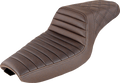 SADDLEMEN Step-Up Seat - Front Tuck-n-Roll/Rear Lattice Stitch - Brown 807-03-176BR — image 1