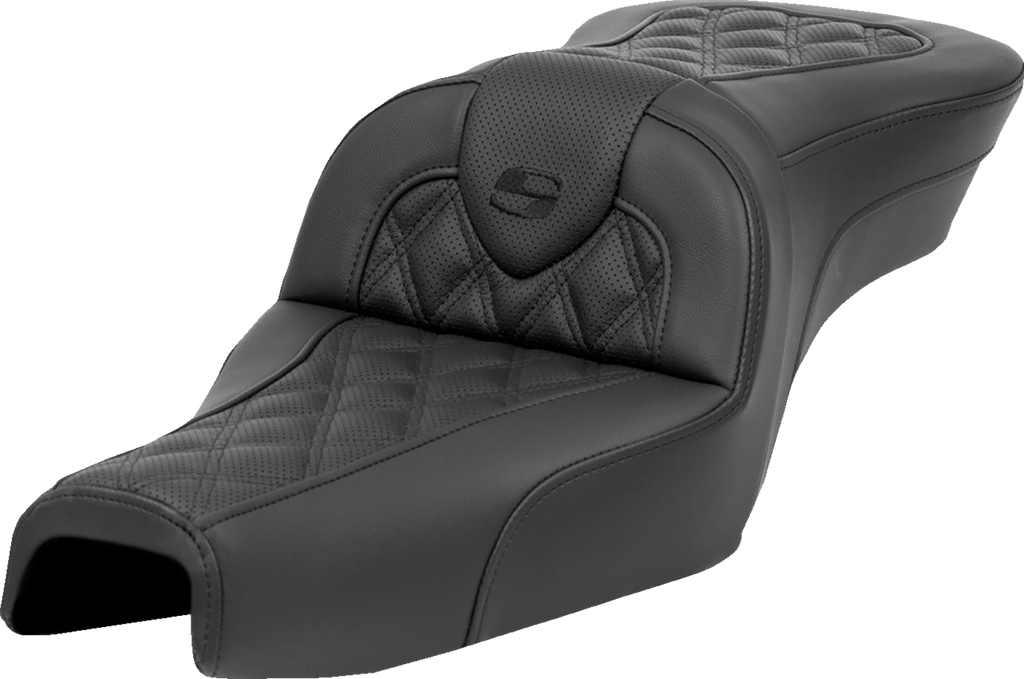 SADDLEMEN Roadsofa™ Seat - without Backrest - Lattice Stitch - XL '04-'22 807-03-182 — image 1