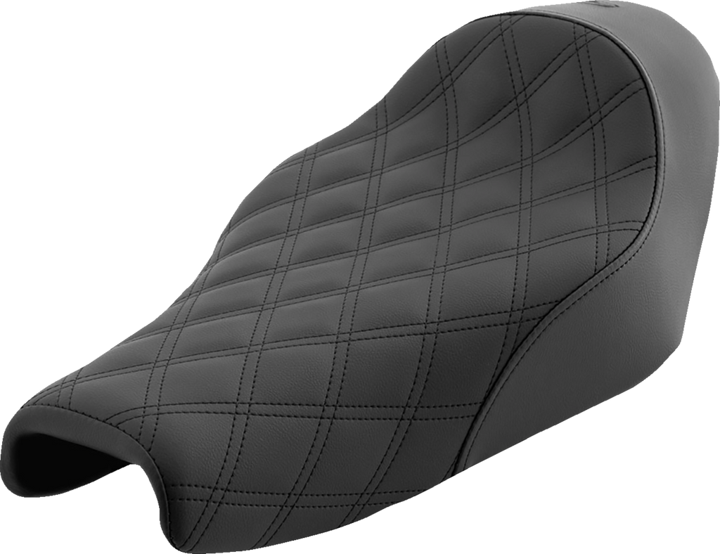 SADDLEMEN Renegade™ Solo Seat - Lattice Stitched - Black - XL '04-'22 807-11-002LS — image 1