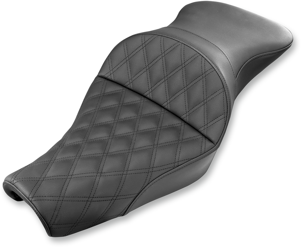 SADDLEMEN Explorer Seat - Lattice Stitched - 3.3 Gallon Tanks - XL '04-'20 807-11-029LS — image 1