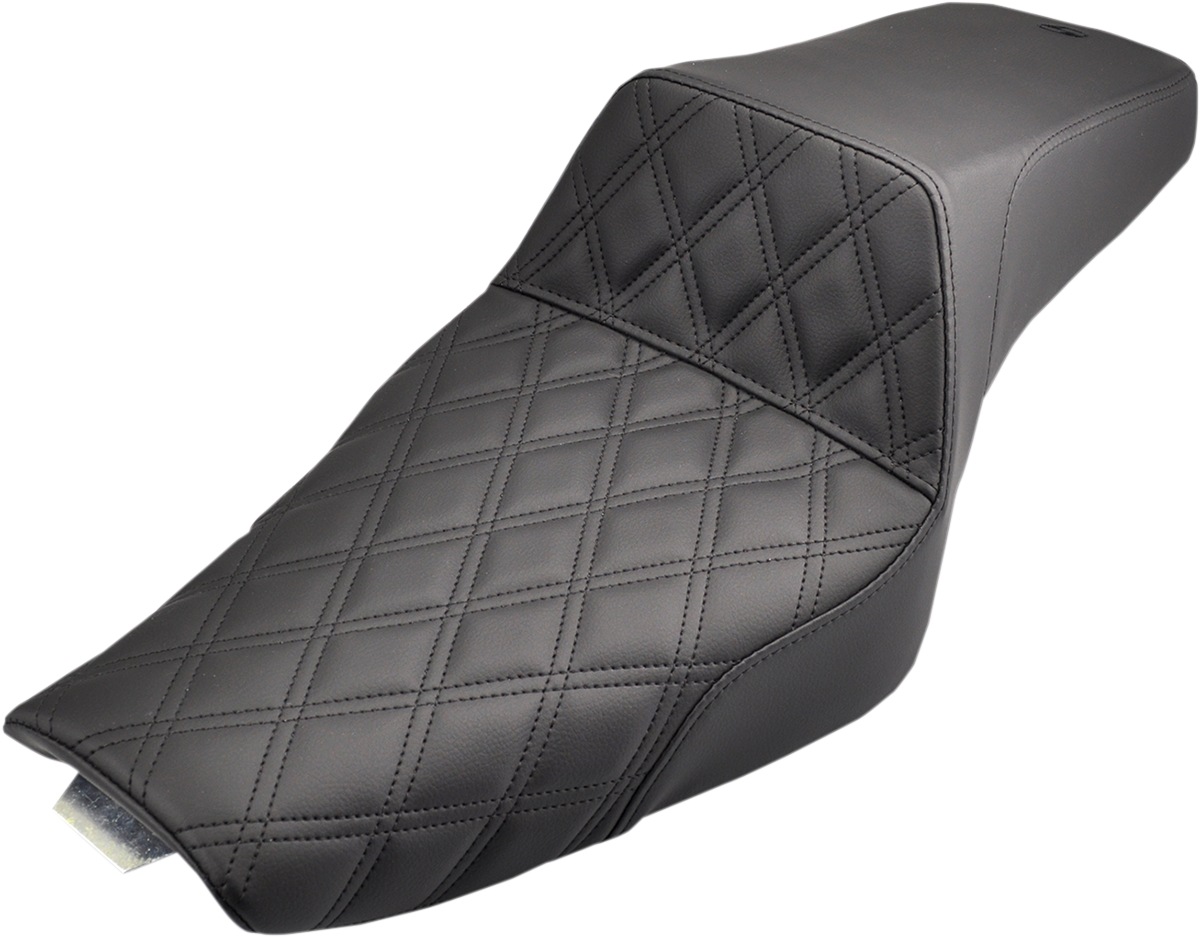 SADDLEMEN Step-Up Seat - Front Lattice Stitch - Black - XL 807-11-172 — image 1