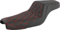 SADDLEMEN Step-Up Seat - Front Lattice Stitch/With Red Stitching - Black - XL 807-11-172RD — image 1