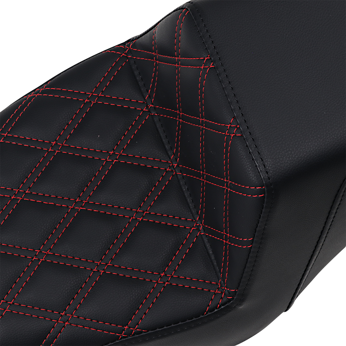SADDLEMEN Step-Up Seat - Front Lattice Stitch/With Red Stitching - Black - XL 807-11-172RD — image 3