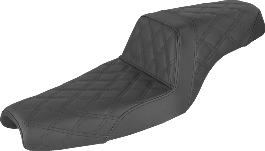 SADDLEMEN Step-Up Seat - Full Lattice Stitch - Black - XL 807-11-175 — image 1