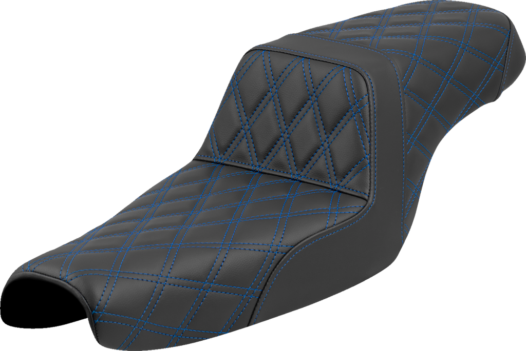 SADDLEMEN Step-Up Seat - Lattice Stitch - Blue Stitch - XL '04-'22 807-11-17501 — image 1