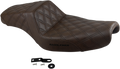SADDLEMEN Step-Up Seat - Full Lattice Stitch - Brown - XL 807-11-175BR — image 1
