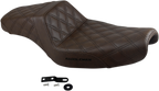 SADDLEMEN Step-Up Seat - Full Lattice Stitch - Brown - XL 807-11-175BR — image 1