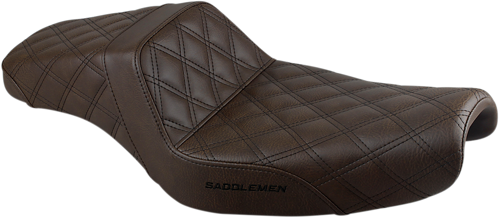 SADDLEMEN Step-Up Seat - Full Lattice Stitch - Brown - XL 807-11-175BR — image 2