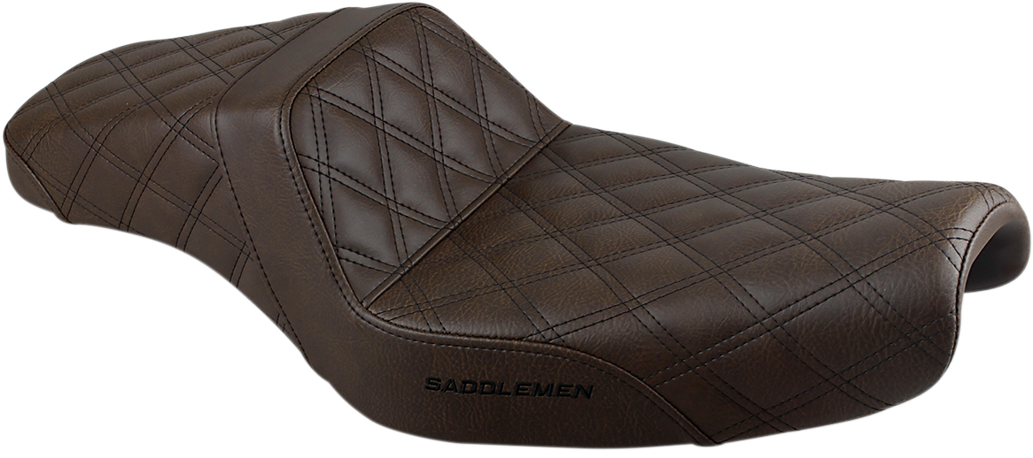 SADDLEMEN Step-Up Seat - Full Lattice Stitch - Brown - XL 807-11-175BR — image 2