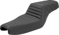 SADDLEMEN Step-Up Seat - Front Tuck-n-Roll/Rear Lattice Stitch - Black 807-11-176 — image 1