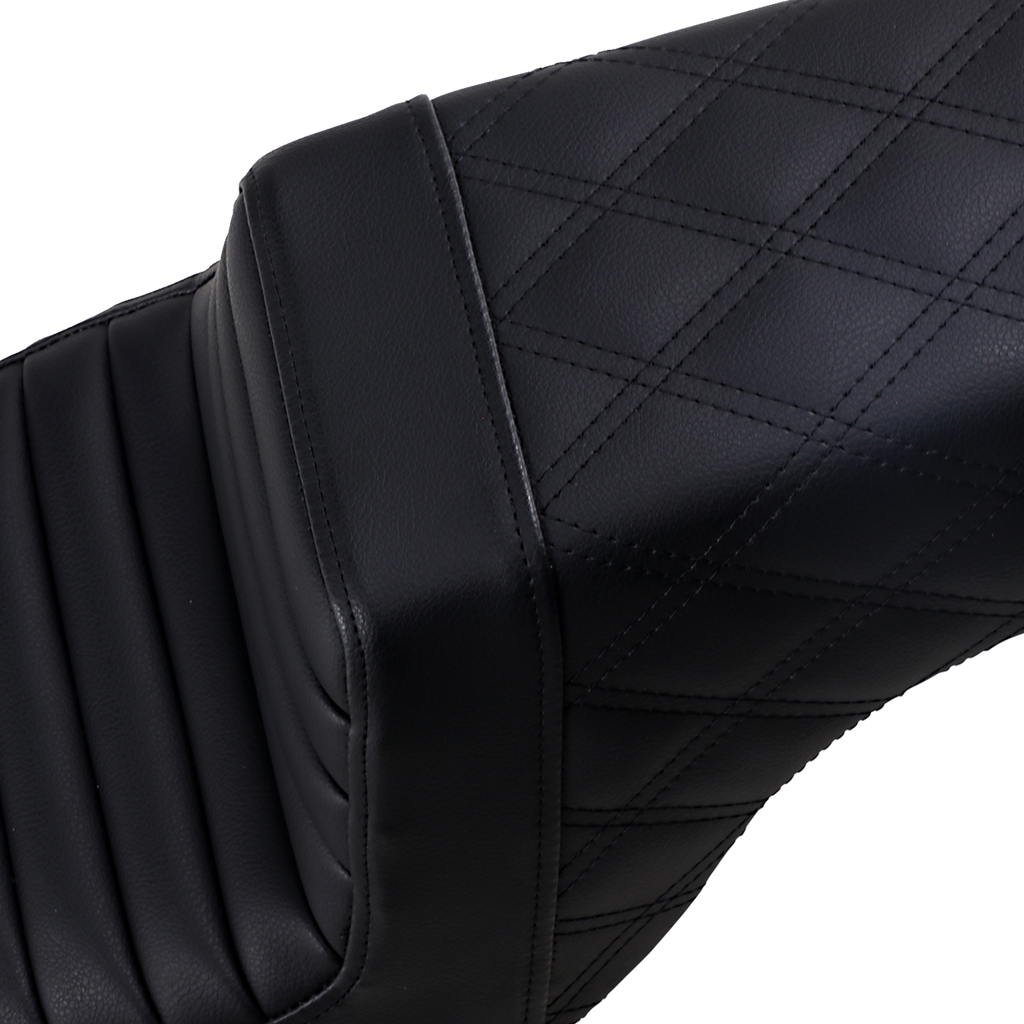 SADDLEMEN Step-Up Seat - Front Tuck-n-Roll/Rear Lattice Stitch - Black 807-11-176 — image 2