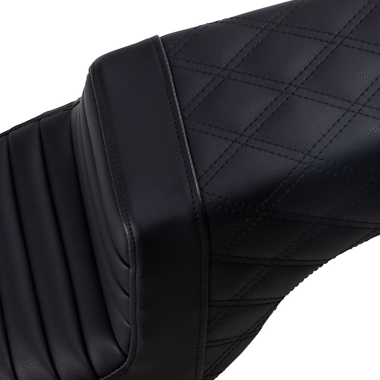 SADDLEMEN Step-Up Seat - Front Tuck-n-Roll/Rear Lattice Stitch - Black 807-11-176 — image 2
