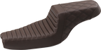 SADDLEMEN Step-Up Seat - Front Tuck-n-Roll/Rear Lattice Stitch - Brown 807-11-176BR — image 1