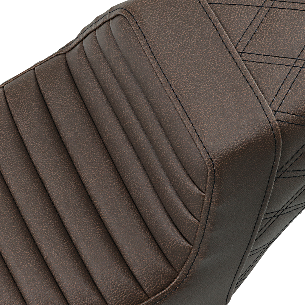 SADDLEMEN Step-Up Seat - Front Tuck-n-Roll/Rear Lattice Stitch - Brown 807-11-176BR — image 2