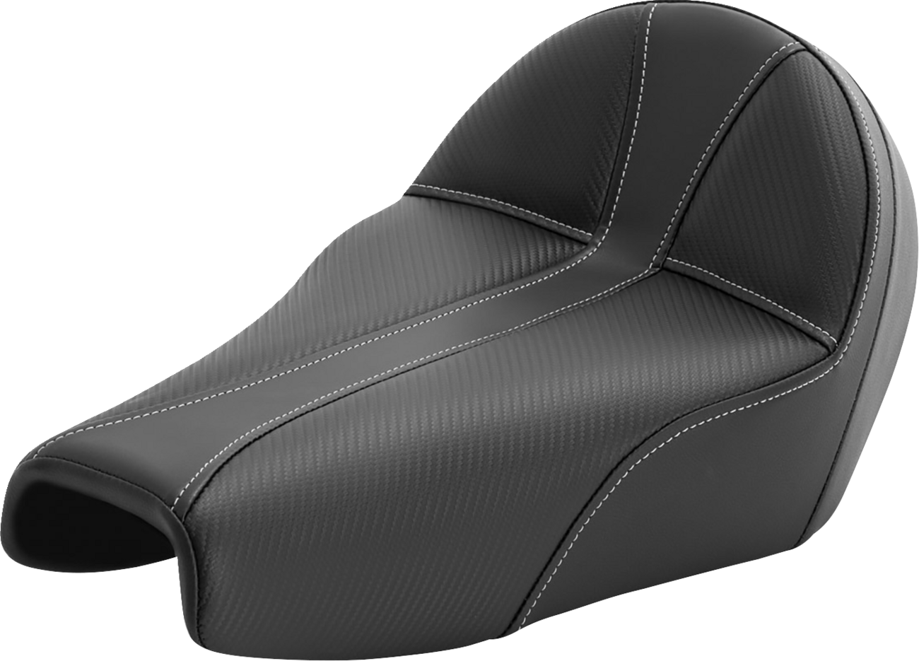SADDLEMEN Dominator Seat - Black w/ Silver Stitching - XL '04-'22 807-11B-0042 — image 1