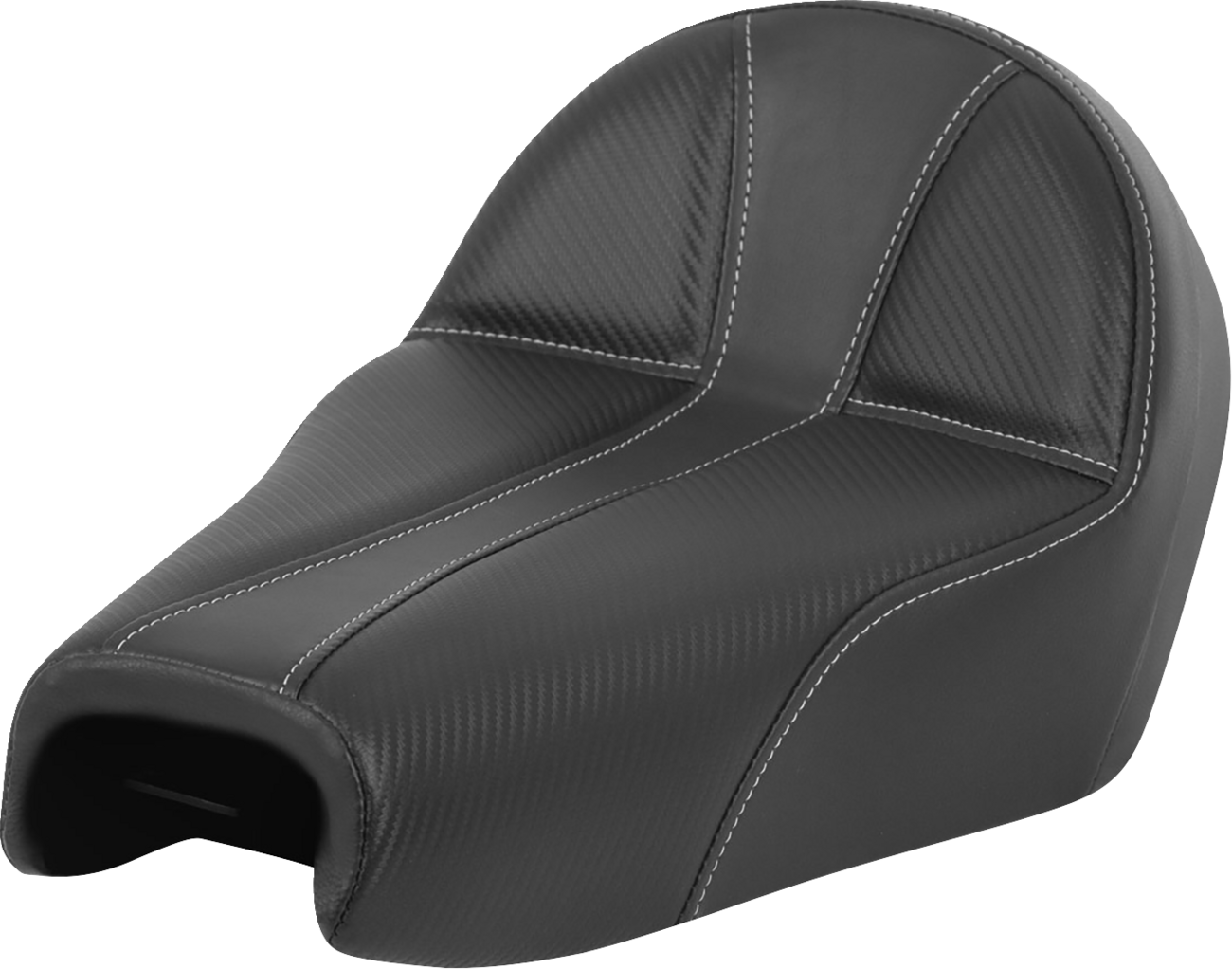 SADDLEMEN Dominator Seat - Black w/ Silver Stitching - XL '04-'22 807-11B-0042 — image 2