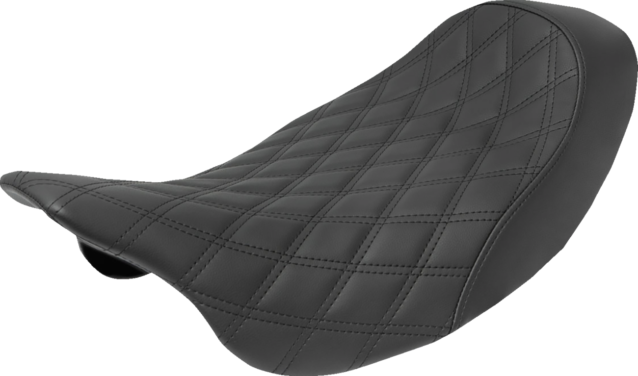 SADDLEMEN Renegade™ Solo Seat - Black - Lattice Stitched - FL '08-'25 808-07B-002LS — image 1