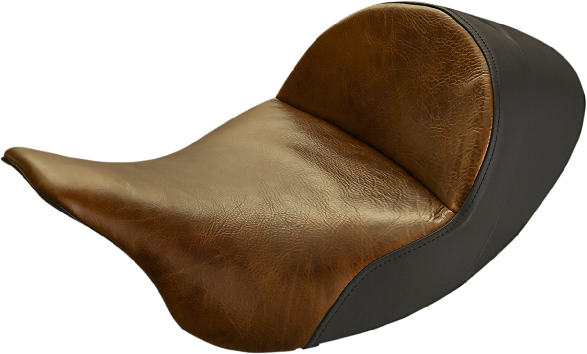 SADDLEMEN Seat - Lariat Solo - Low - Distressed Brown - FL '08-'24 808-07B-0041L — image 1
