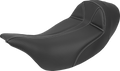 SADDLEMEN Dominator Solo Seat - Extended Reach - w/o Backrest - Black w/ Gray Stitching - FL '08-'24 808-07B-0042EXT — image 1