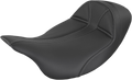 SADDLEMEN Dominator Seat - Low - Solo - Black w/ Gray Stitching - FL '08-'24 808-07B-0042L — image 1