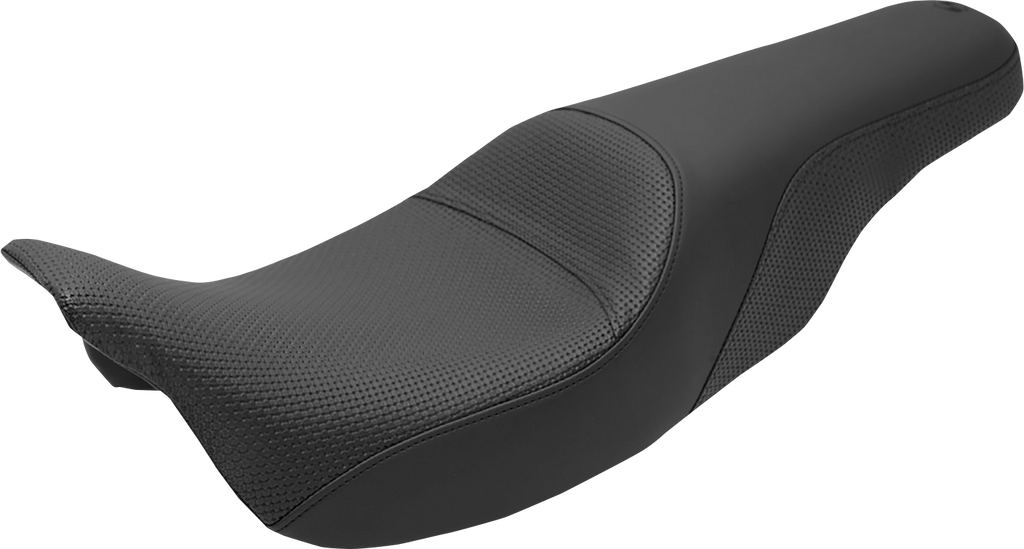 SADDLEMEN Profiler™ Basketweave Seat - Black - FLH/FLT '08-'20 808-07B-147 — image 1