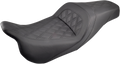 SADDLEMEN Slim Seat - Black - Lattice Stitch - FL '08-'24 808-07B-162 — image 1