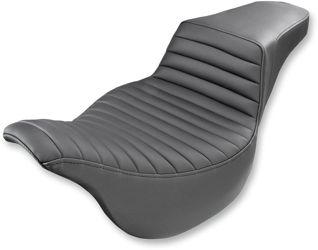 SADDLEMEN Step-Up Seat - Front Tuck-n-Roll - Black - FL '08-'24 808-07B-171 — image 1