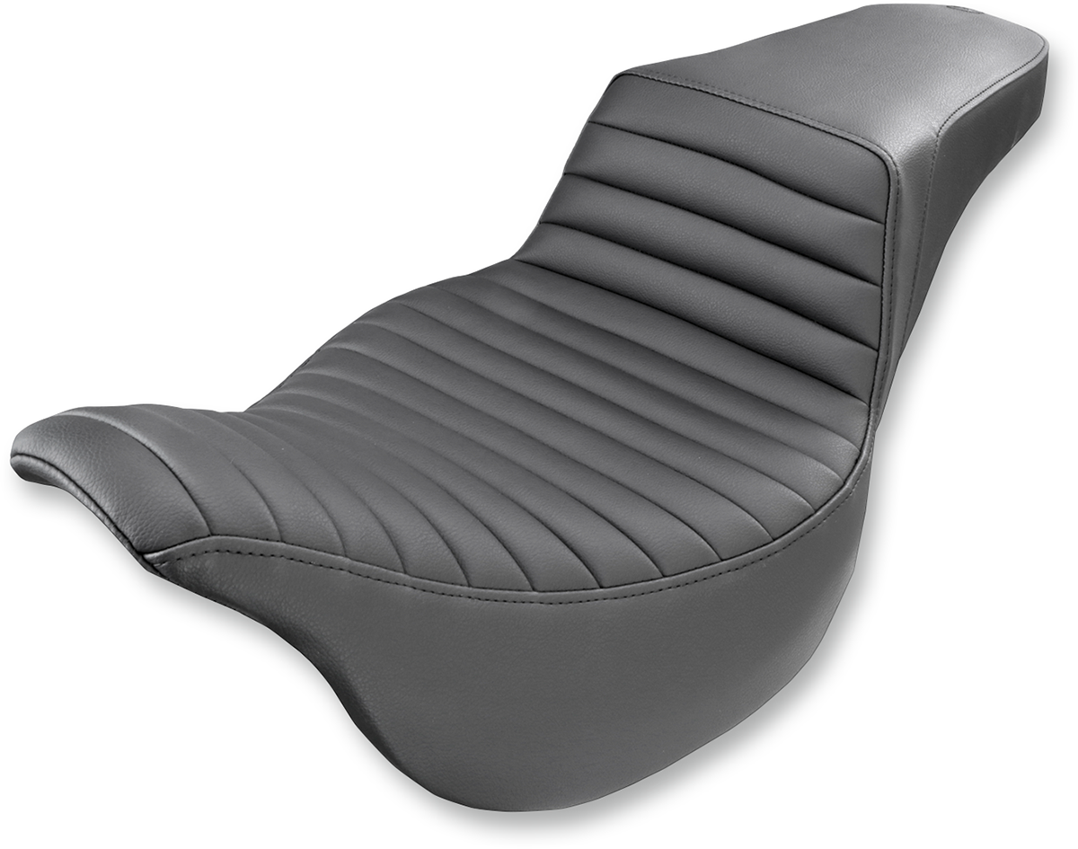 SADDLEMEN Step-Up Seat - Front Tuck-n-Roll - Black - FL '08-'24 808-07B-171 — image 1