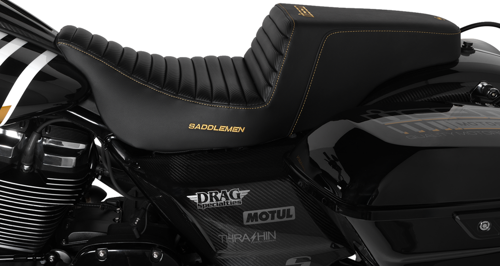SADDLEMEN Step-Up Seat - Front Tuck-n-Roll - Black - FL '08-'24 808-07B-171 — image 2